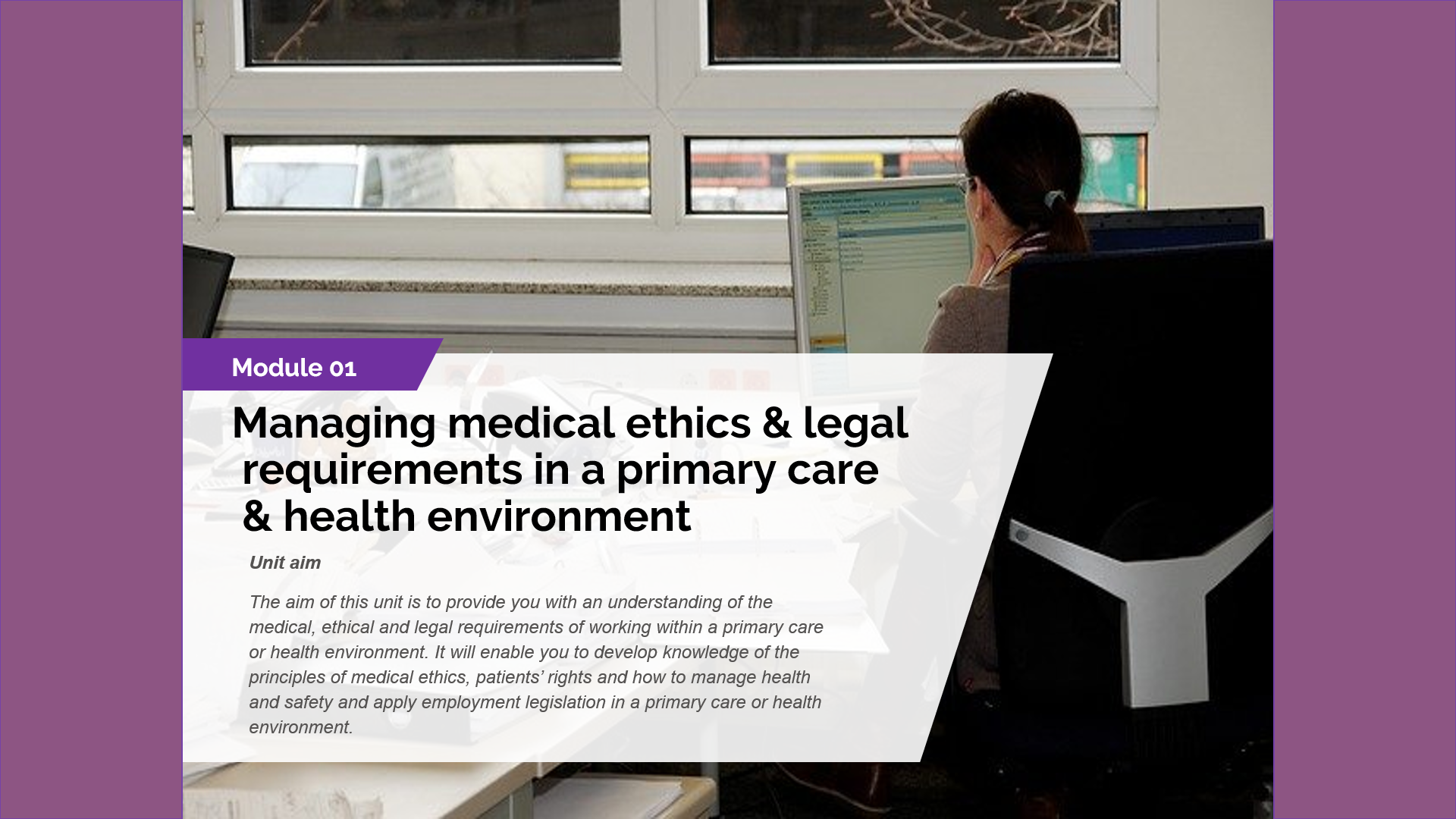 Level 5 AMSPAR Managing medical ethics & legal requirements in a primary care & health environment