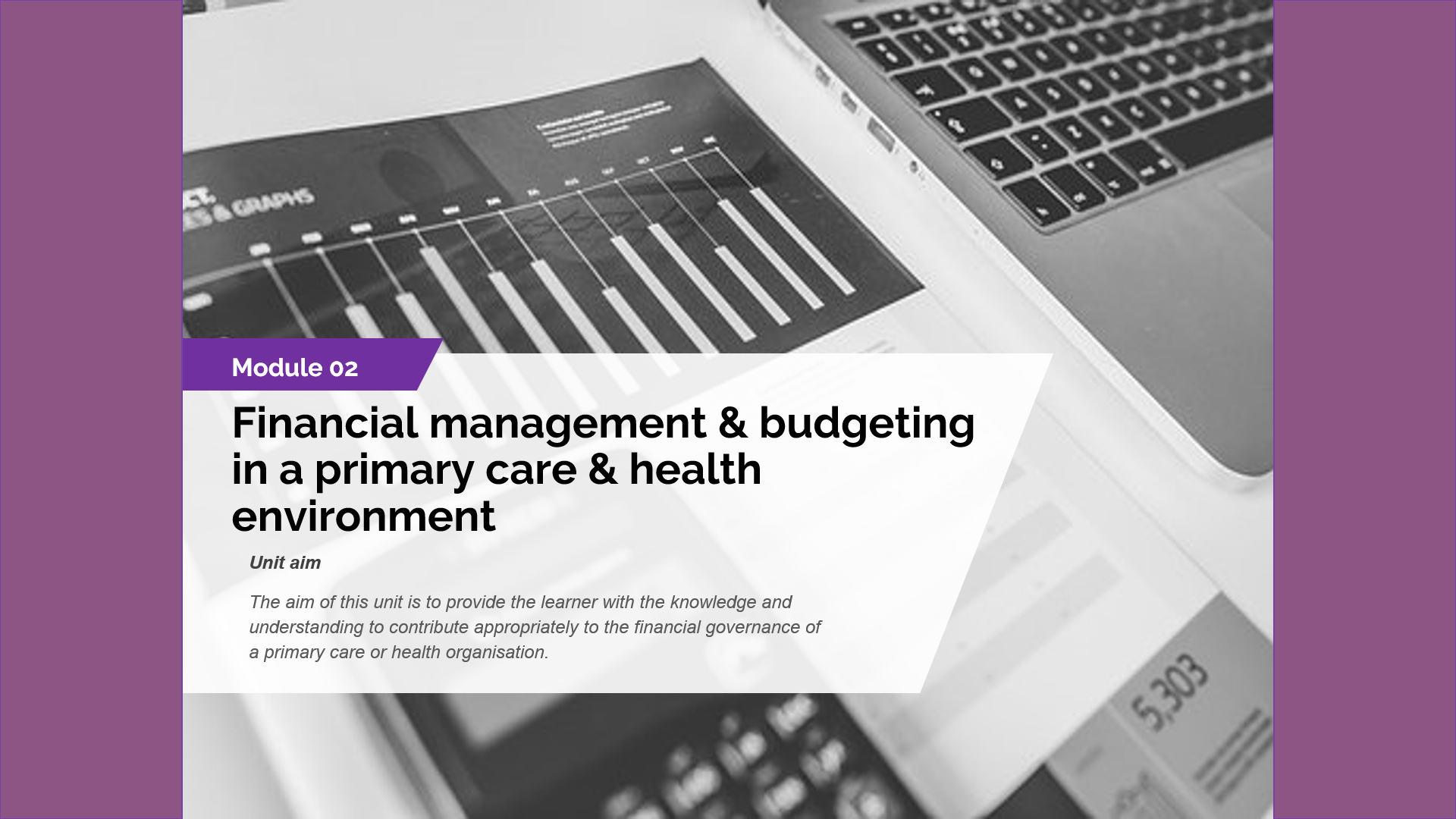 Level 5 AMSPAR Financial management and budgeting in a primary care and health environment