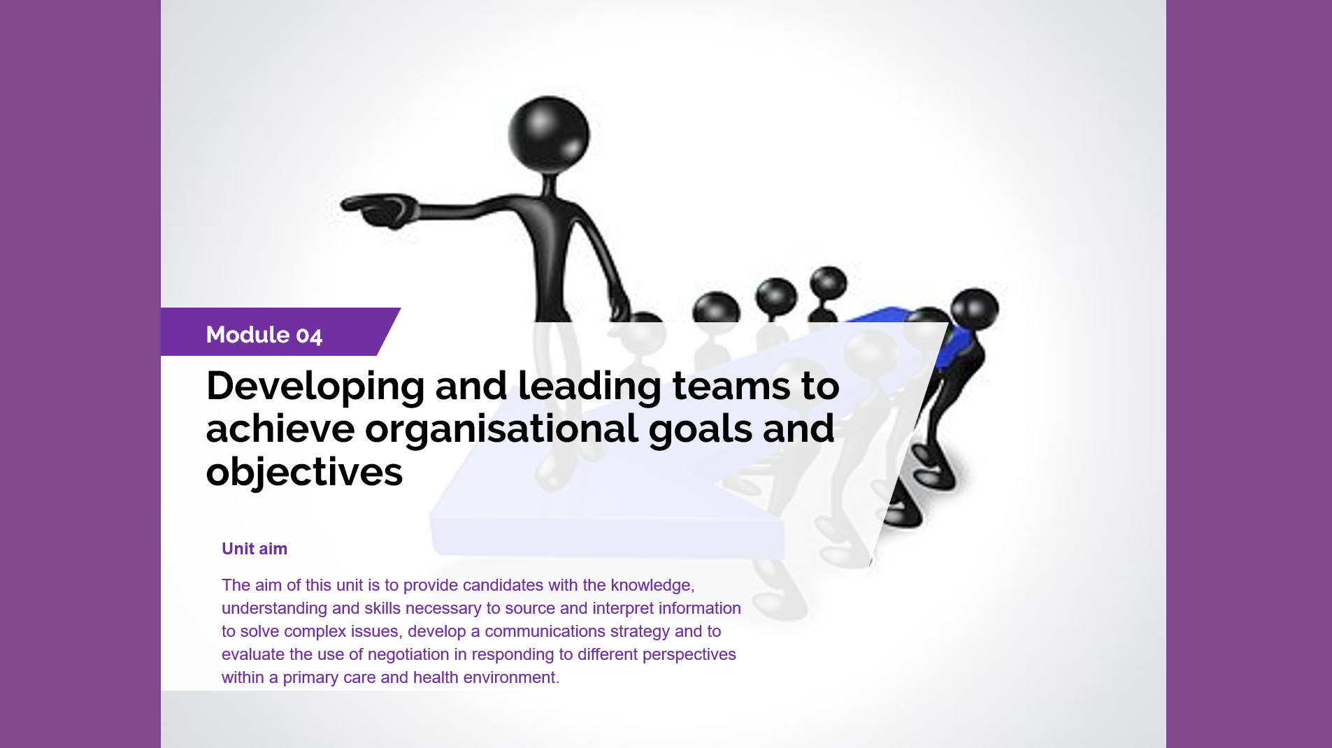 Level 5 AMSPAR Developing and leading teams to achieve organisational goals and objectives