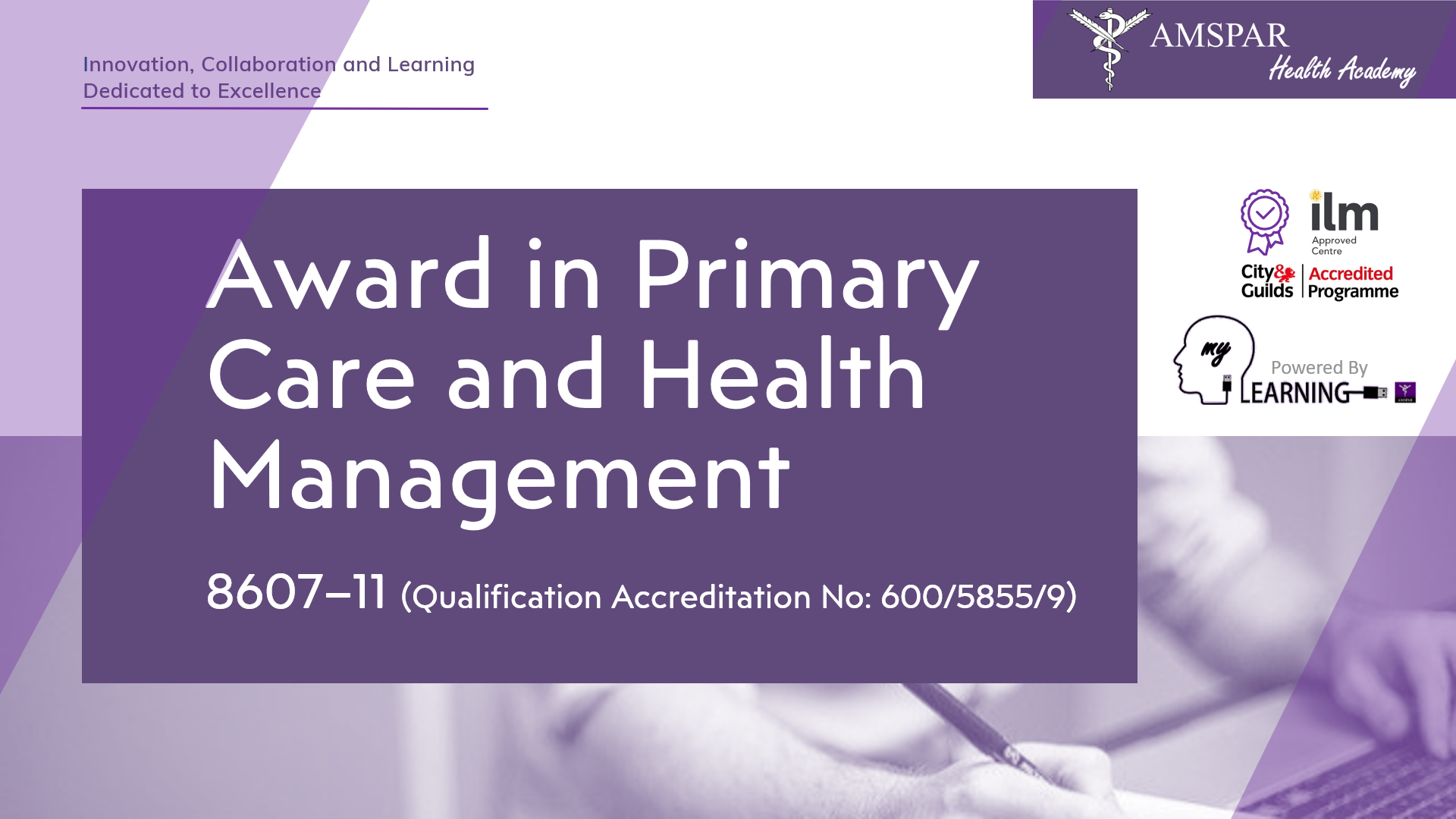 AMSPAR (ILM) L5 Award in Primary Care and Health Management